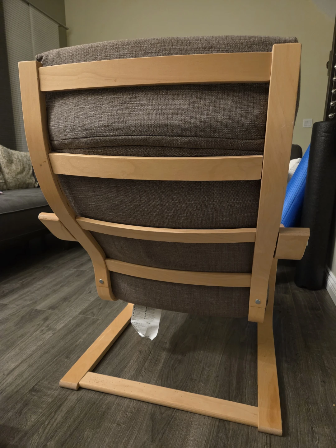 IKEA Poang Armchair with Footstool - Beige - photo 3