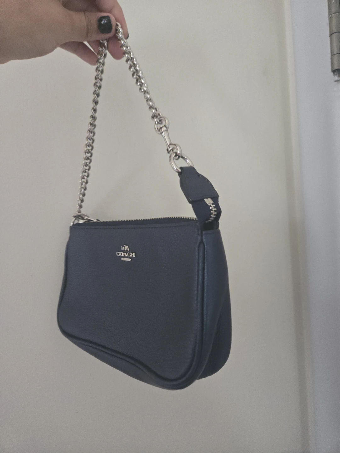 Coach Navy Pebbled Leather Wristlet Pouch - photo 3