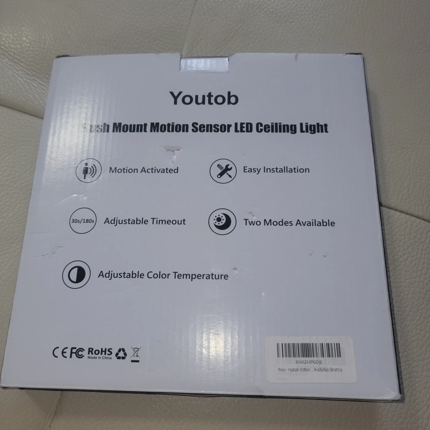Youtob Flush Mount Motion Sensor LED Ceiling Light - photo 3