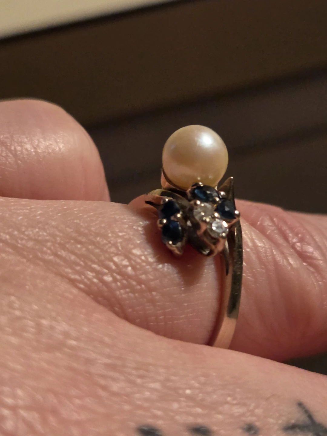 Pearl and Sapphire Ring - photo 4