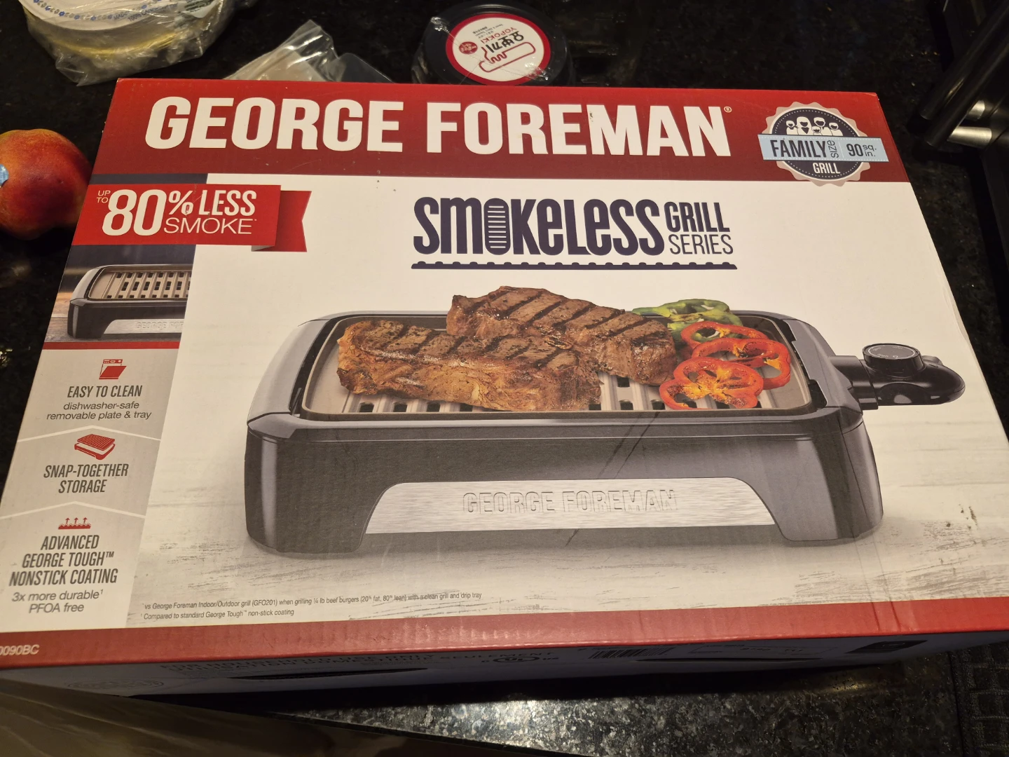 NEW_George Foreman Smokeless Grill Family Size