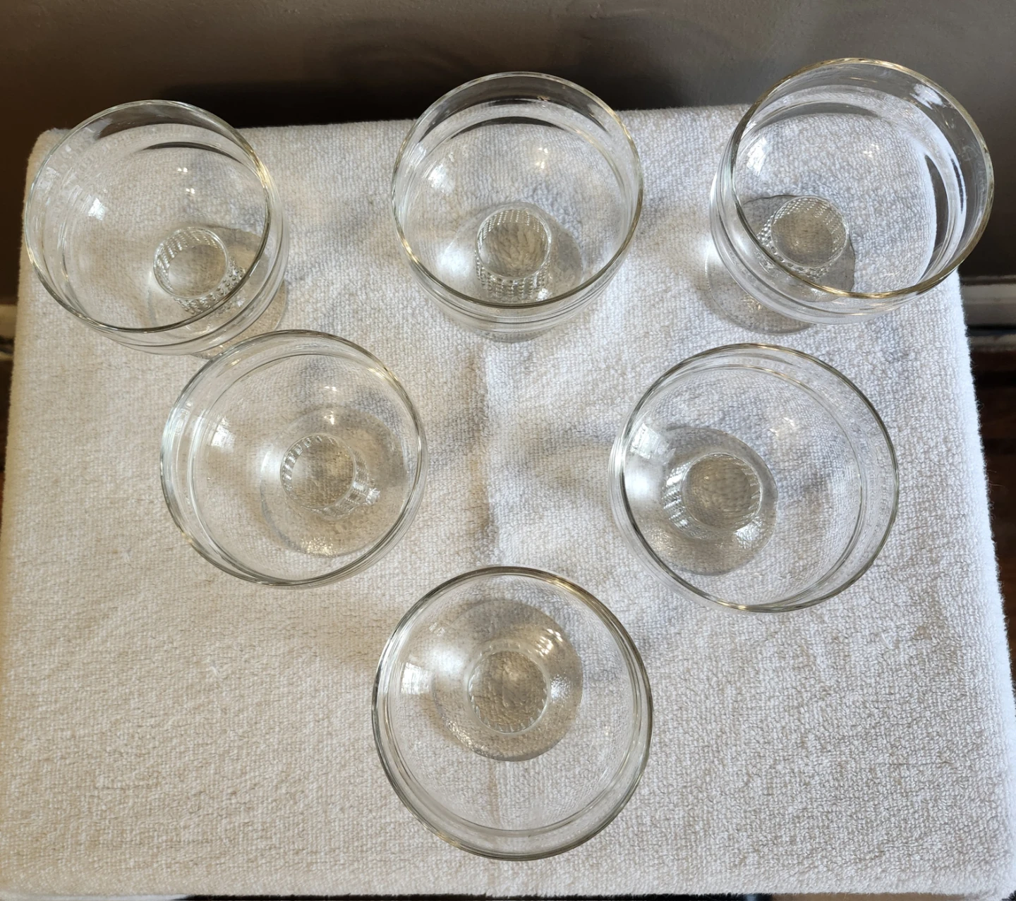 6 Clear Glass Pedestal Coupe or Sherbet Glasses - New, - photo 3