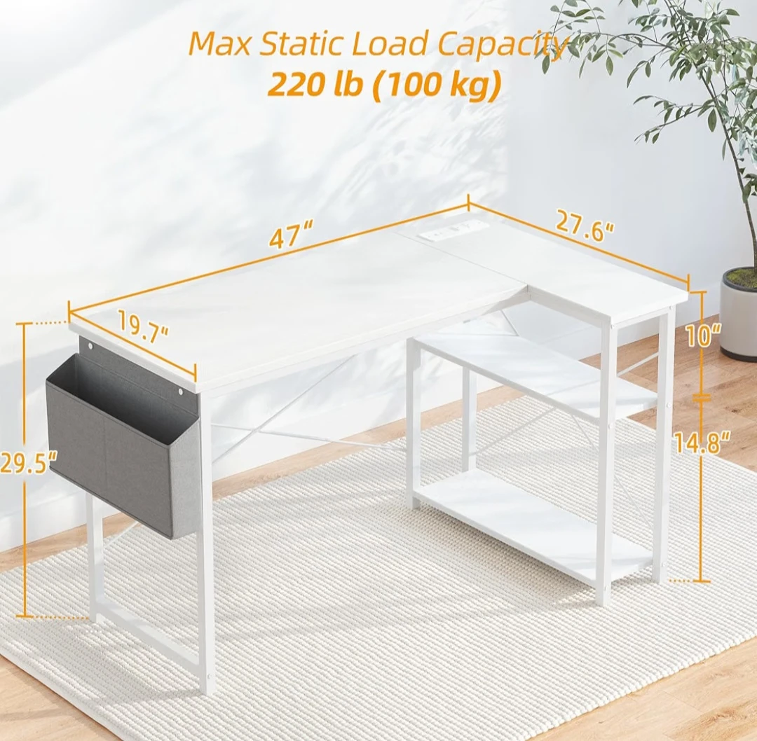 High-quality L-shaped desk (47") - photo 4