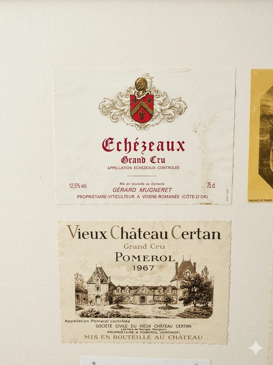 (6) Exceptionally Rare Vintage French Wine Labels - photo 2