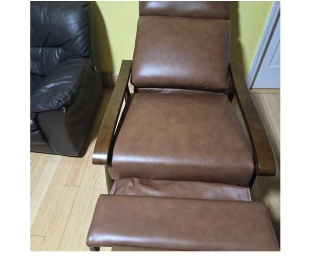Brown Faux Leather Recliner Chair - photo 4