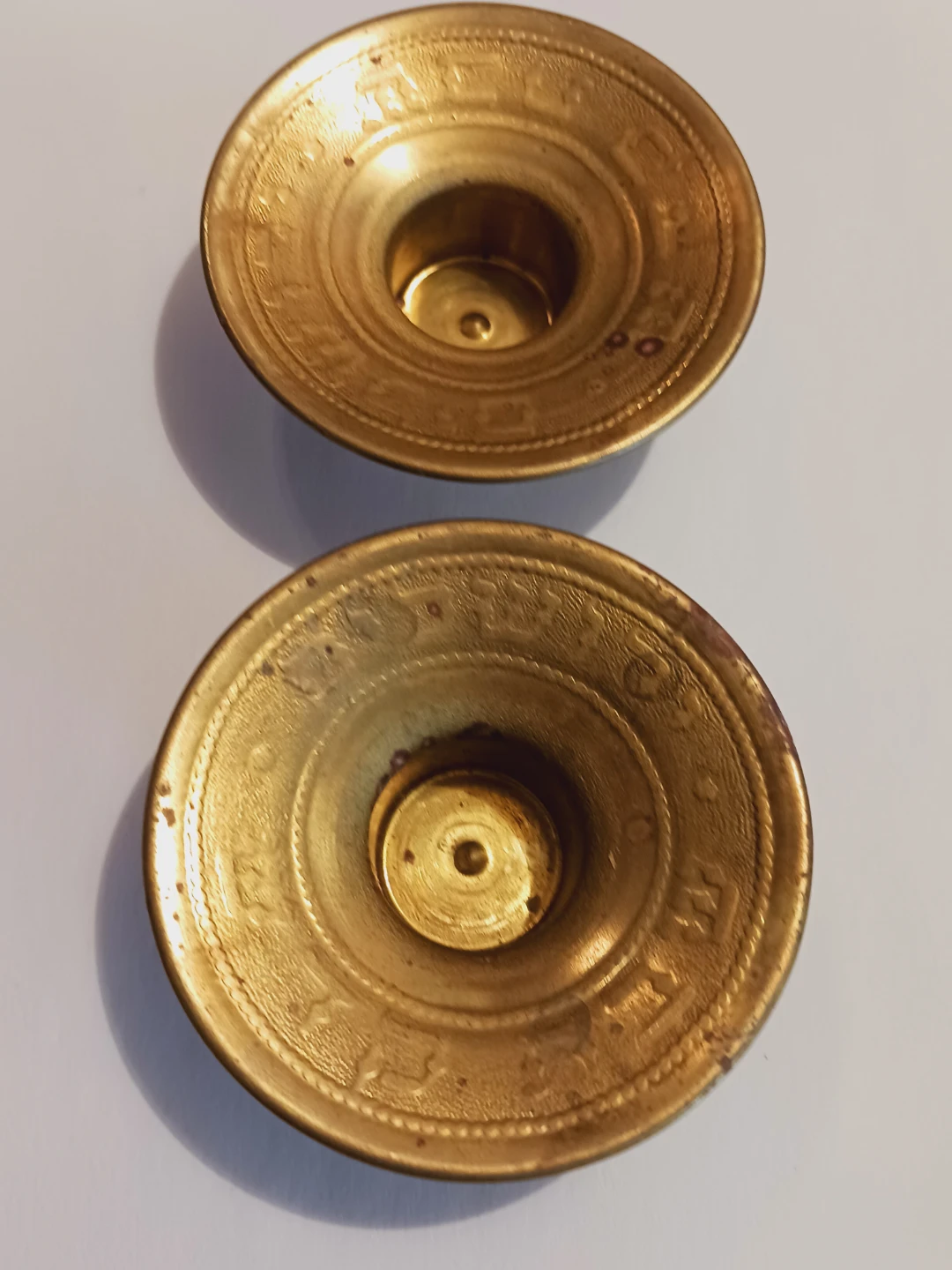 Set of Two Vintage Brass Candle Holders - photo 2