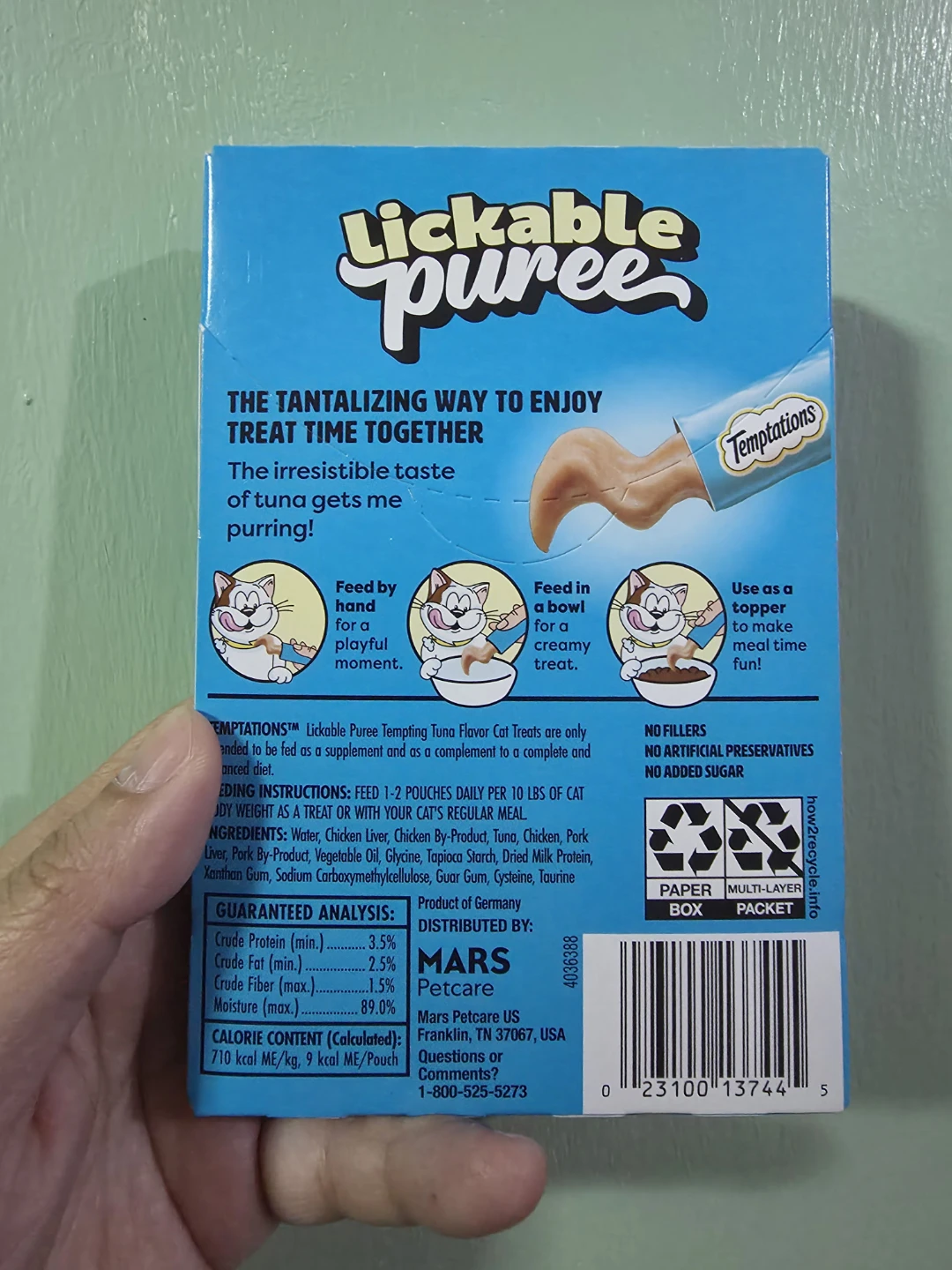 Temptations Lickable Puree Tuna Cat Treats 4ct 🏈 - photo 2