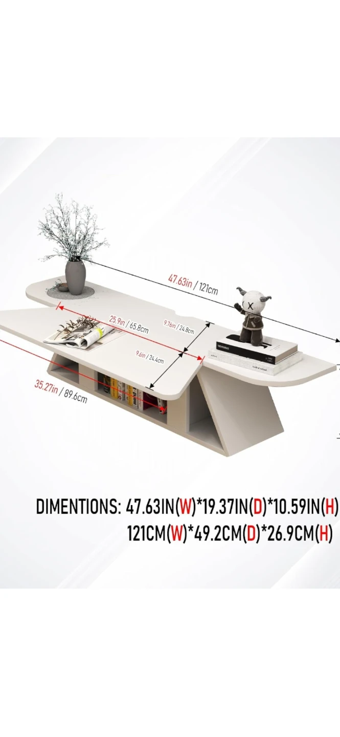 White wall-mounted floating storage console - photo 2