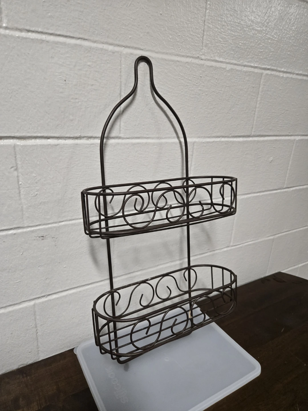 Elegant Home Basics Bronze Scroll Shower Caddy Organizer
