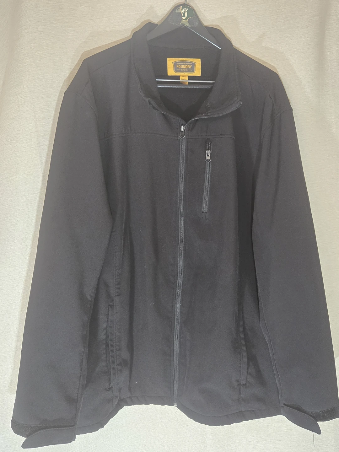 Men's 3XLT Jacket. Foundry Supply Co Softshell Fleece Lined Zip.