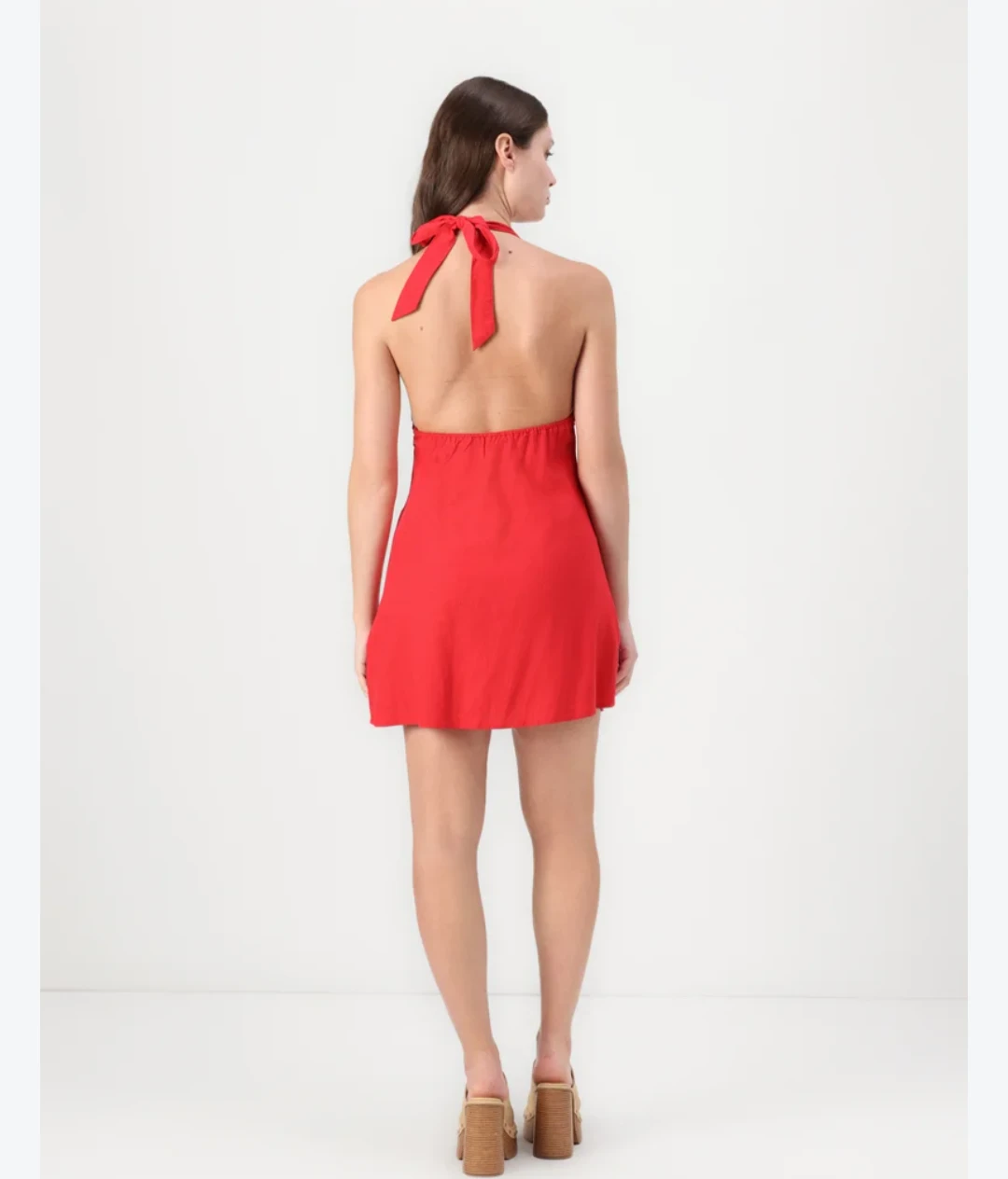 XXS Red Halter Neck Mini Dress - photo 3
