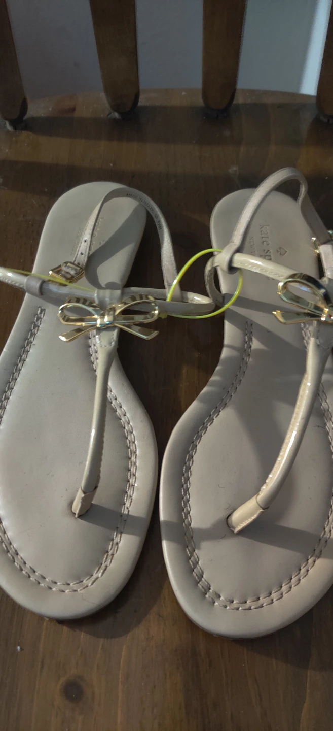 Kate Spade beige bow sandals