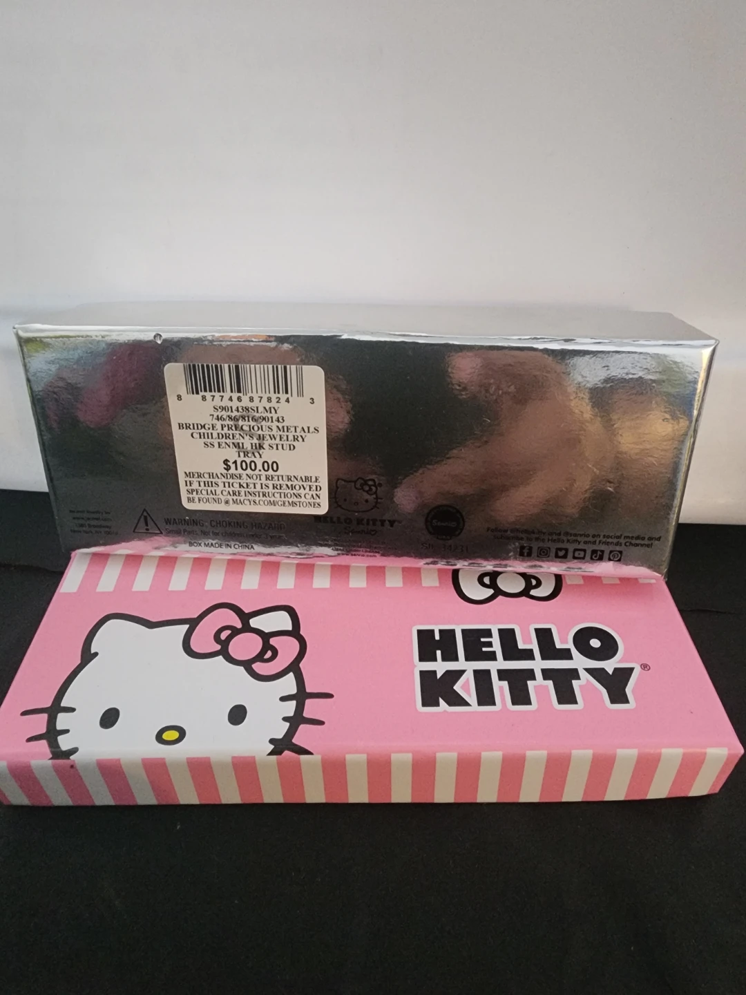 Hello Kitty Sterling Silver Stud Earring and Tray Set - photo 2