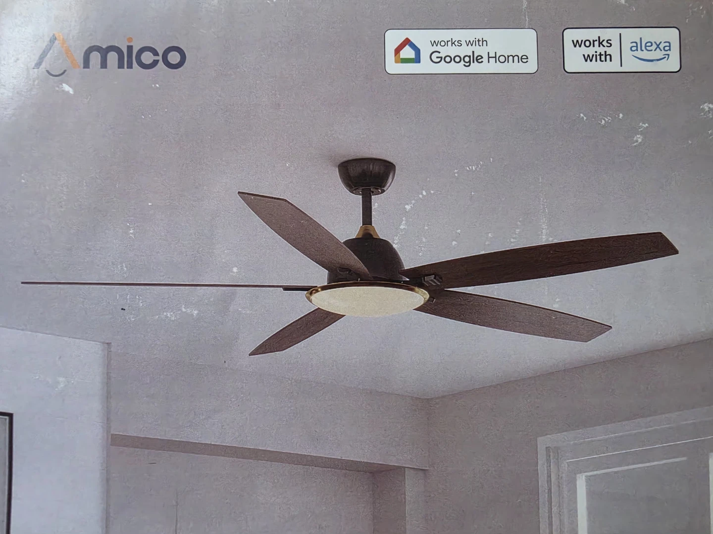 Amico 60" 5-Blade Smart Ceiling Fan 🏈 - photo 3