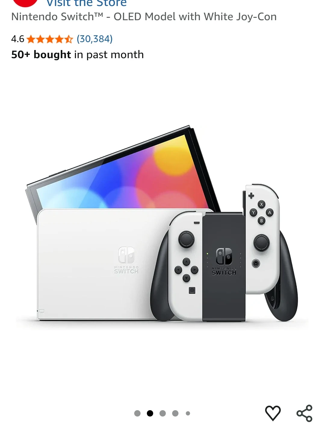 Nintendo Switch OLED Model with White Joy-Con