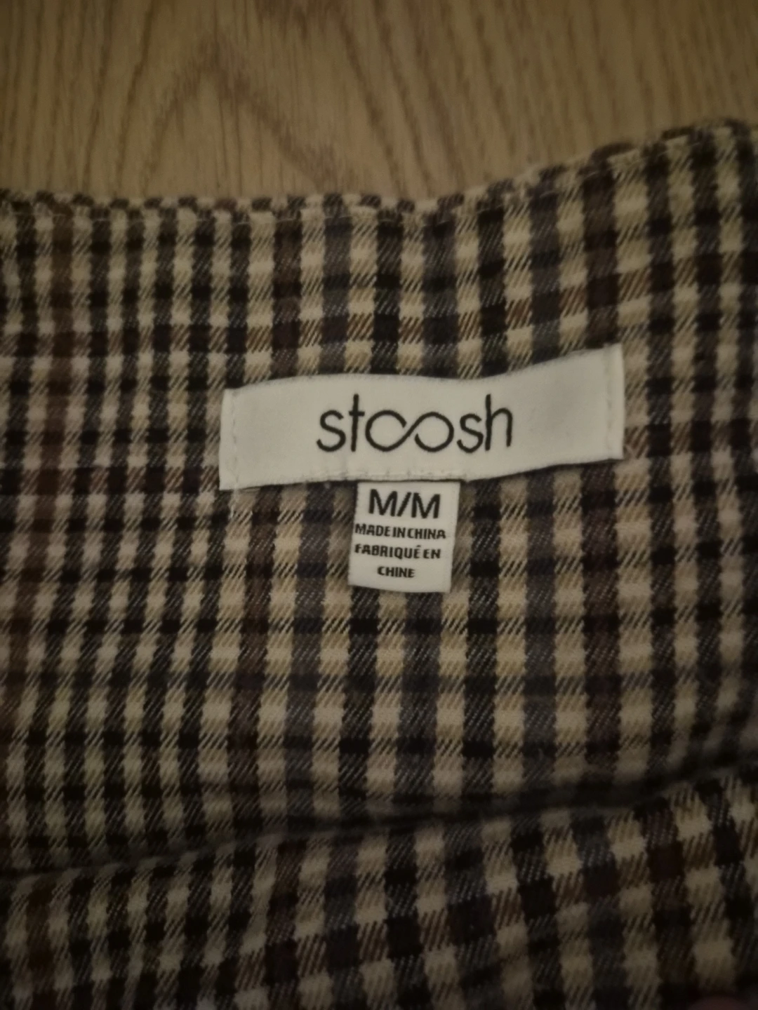 Brown gingham midlength skirt - photo 3