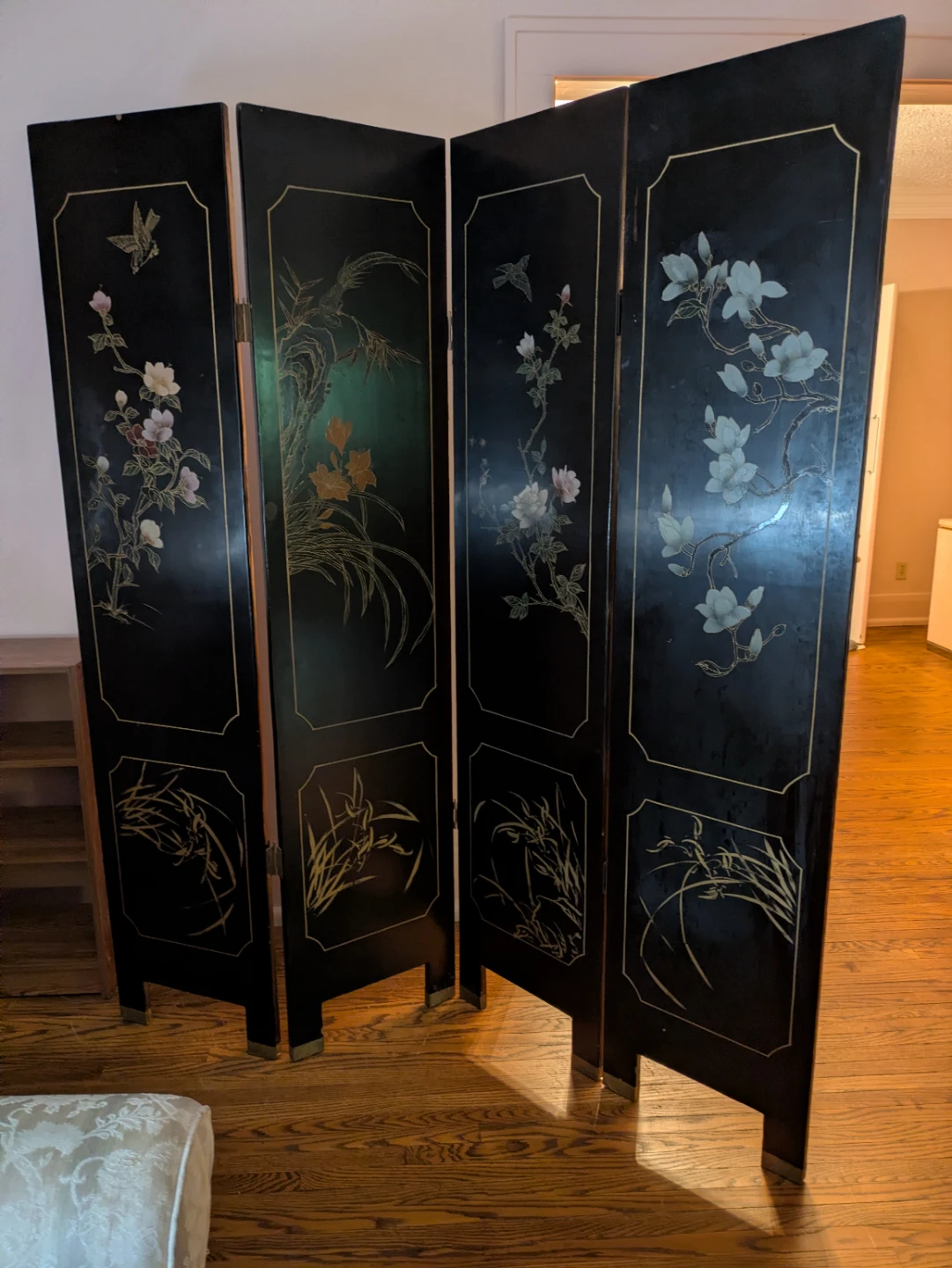 4-Panel Decorative Folding Screen - photo 2