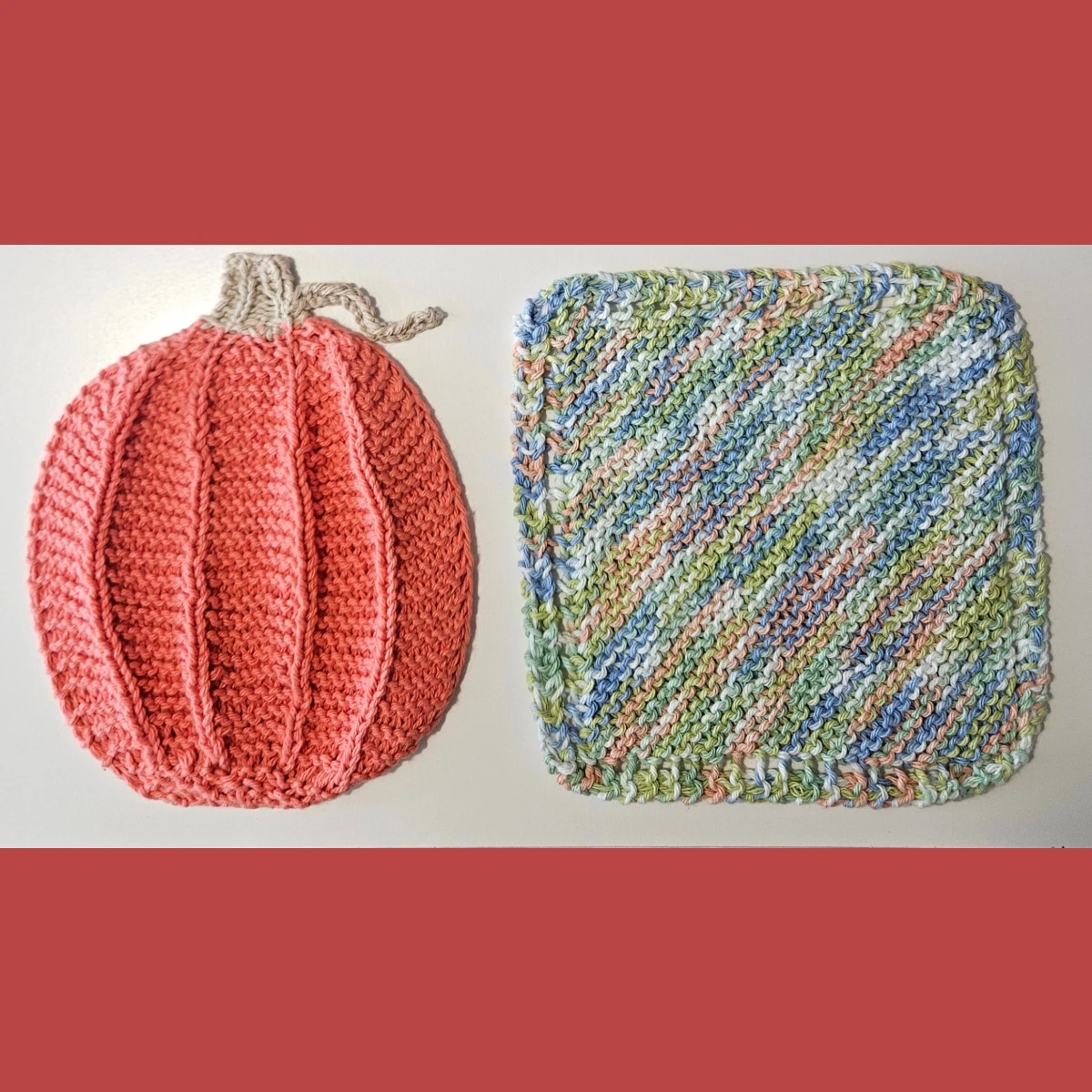 🍂 Autumn Harvest Handmade Dishcloth Set - Meadow - 2 Pcs
