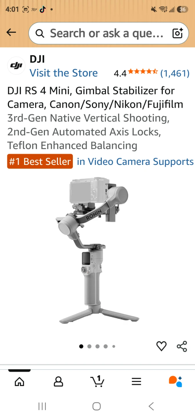 DJI RS 4 Mini Gimbal Stabilizer