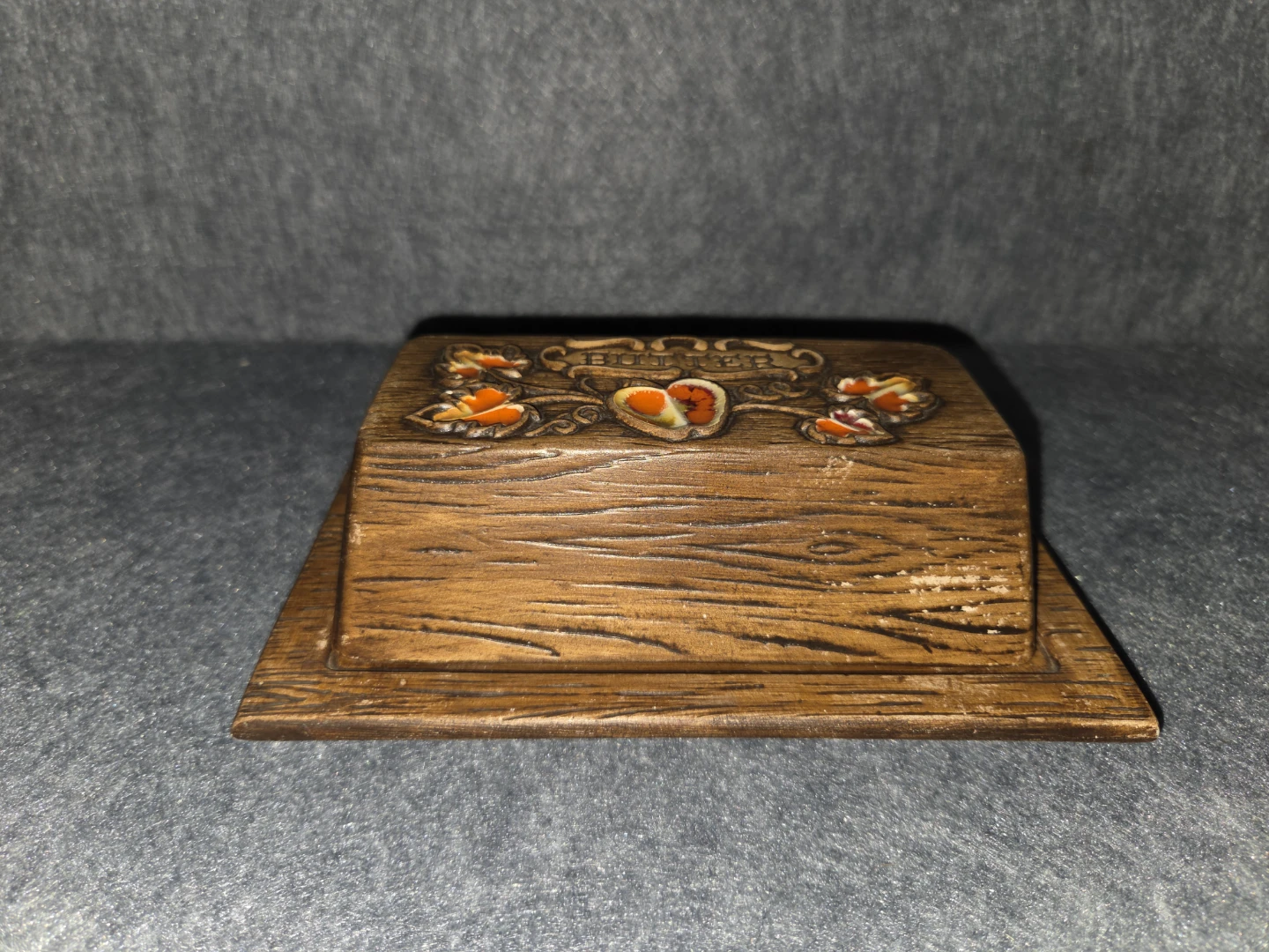 Vintage Faux Wood Butter Dish - photo 2