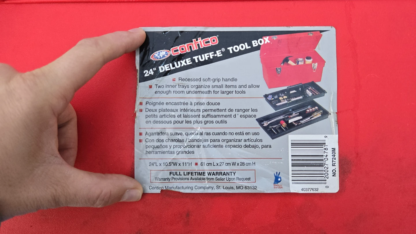 Contico 24-inch Deluxe Tuff-E Tool Box - photo 2