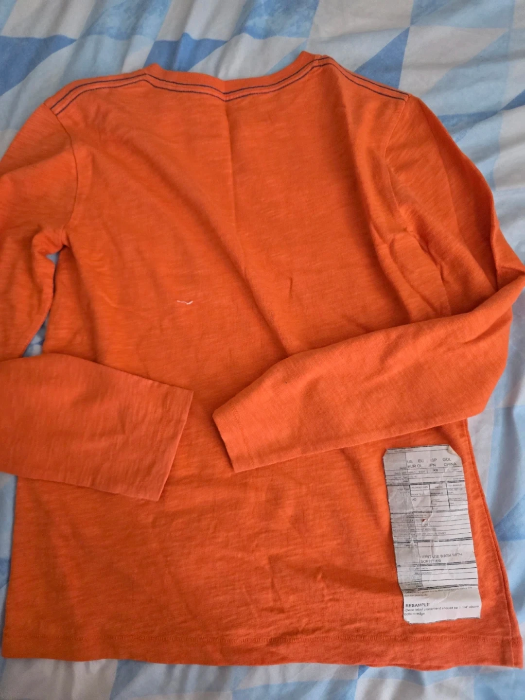 Gap Orange Long Sleeve Pocket T-Shirt - photo 2