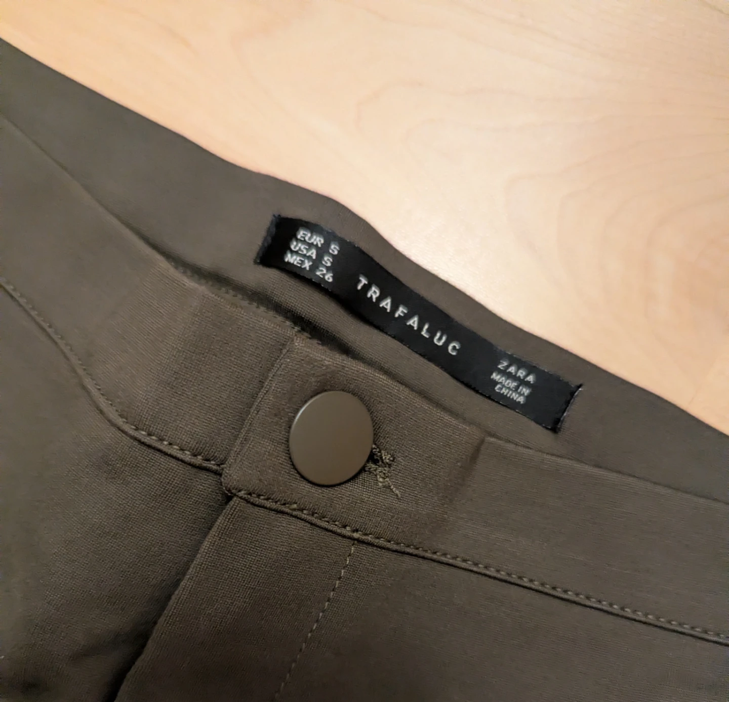 Zara Trafaluc Olive Green Skinny Pants - photo 2