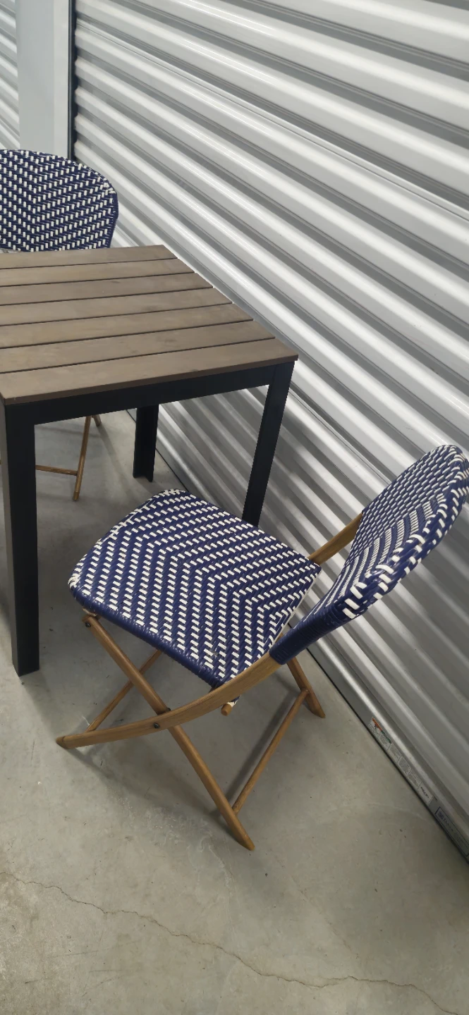 Aluminum fram Folding Bistro Chairs with table - photo 3