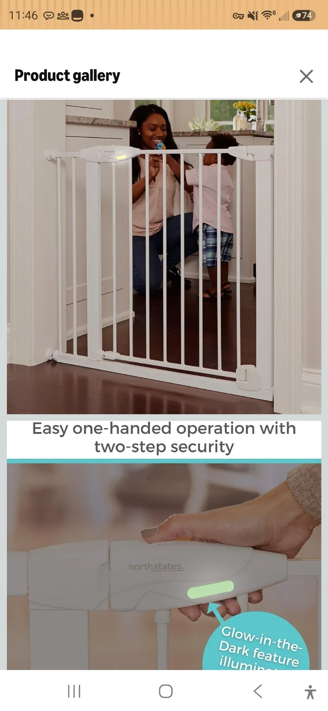 North States Glow-in-the-Dark Baby Gate - photo 2