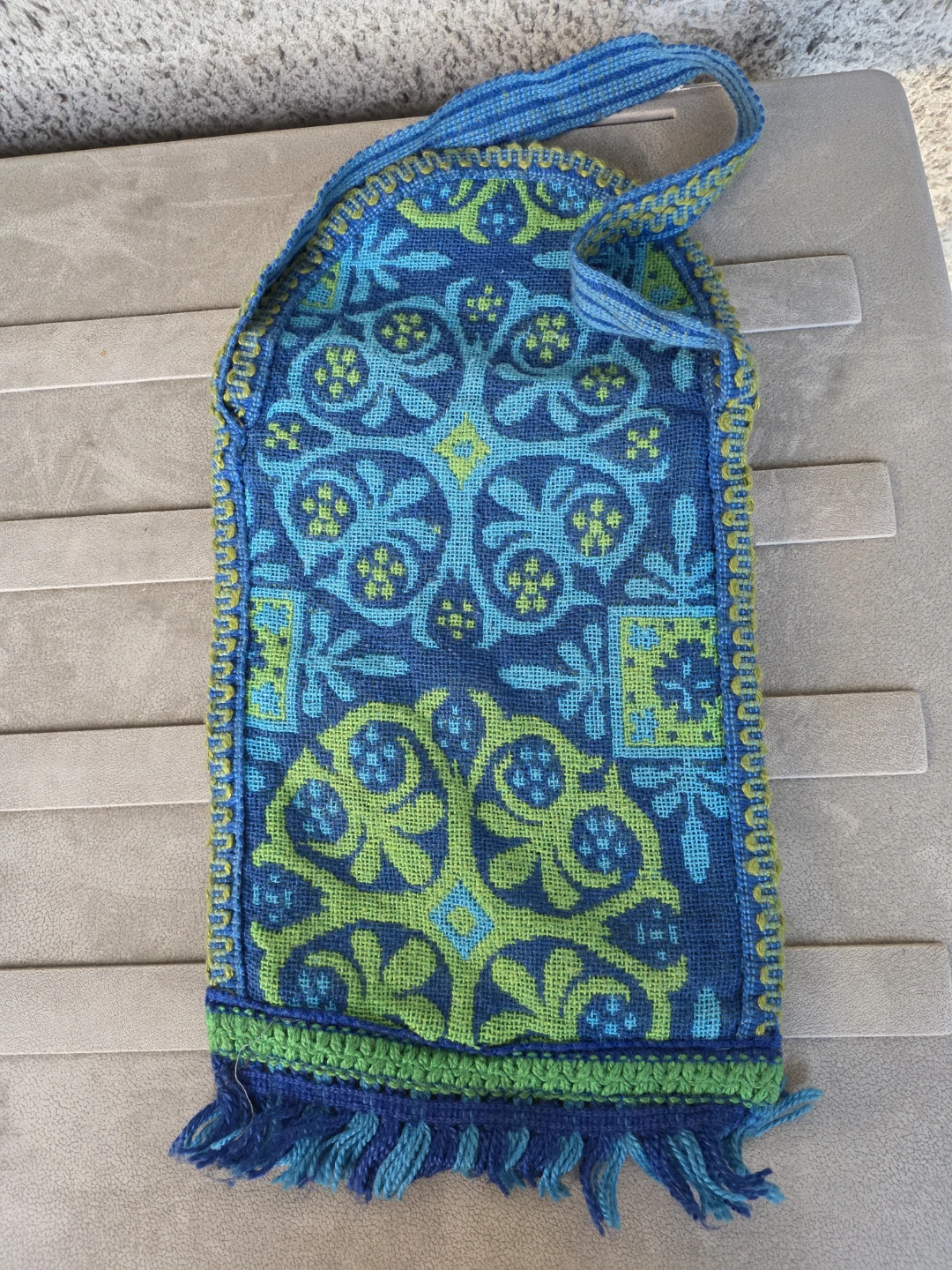 Blue and Green Tapestry Shoulder Bag - photo 2