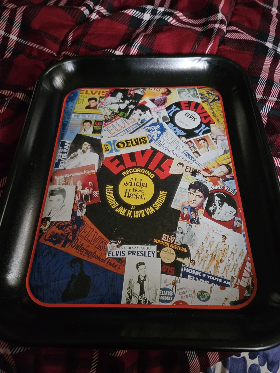 Vintage 1997 Just Crazy About Elvis Serving Tray