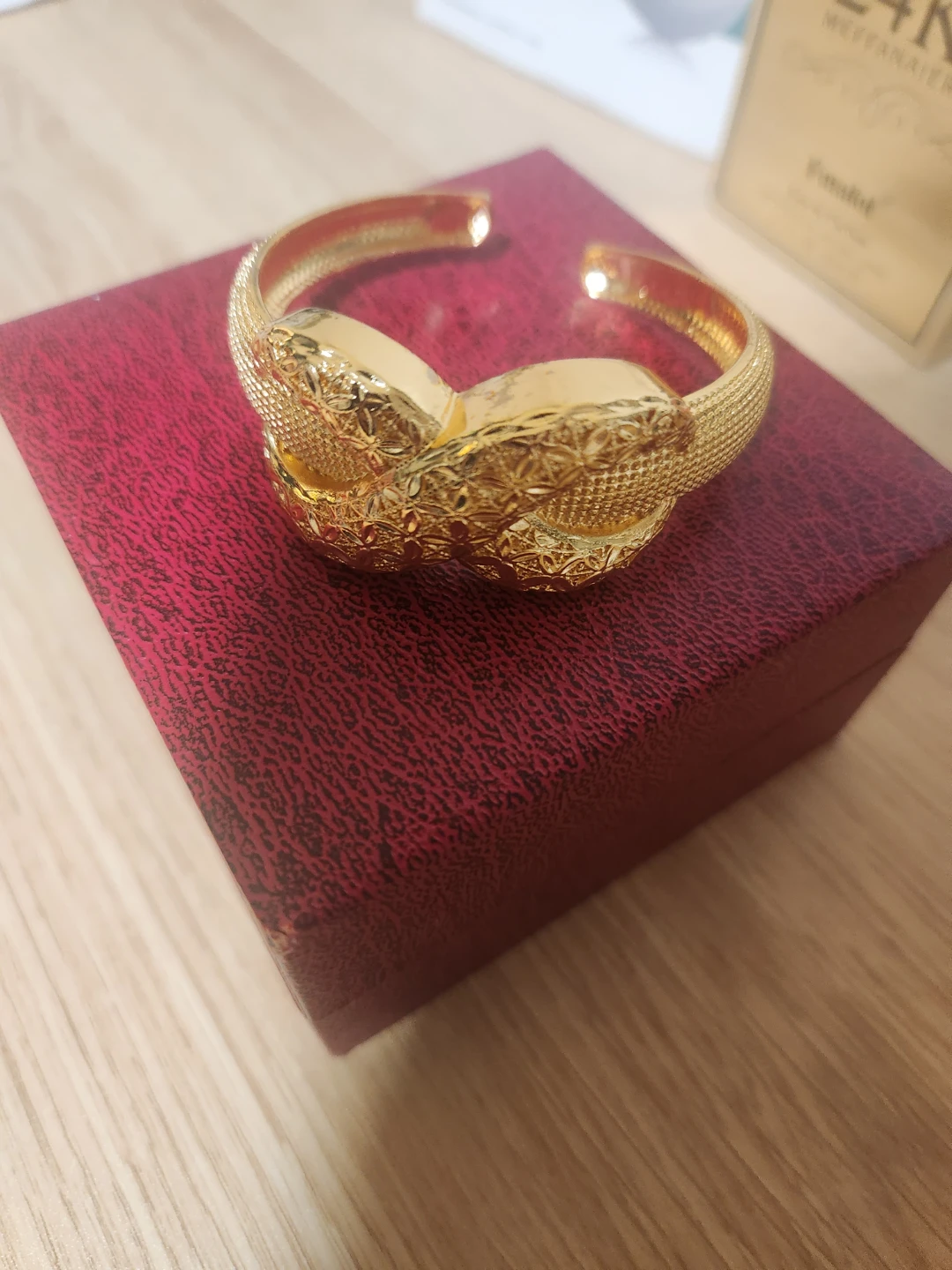 Gold-Tone Cuff Bracelet and Ring Set - photo 2