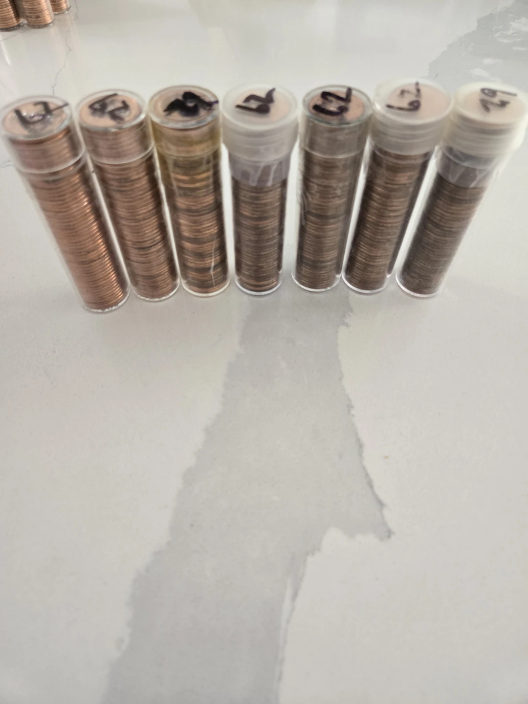 7 Tubes of 1962 Canadian Pennies