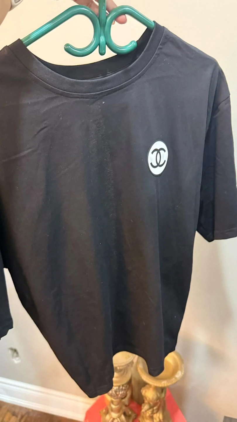 Black T-Shirt with Back Tie Detail