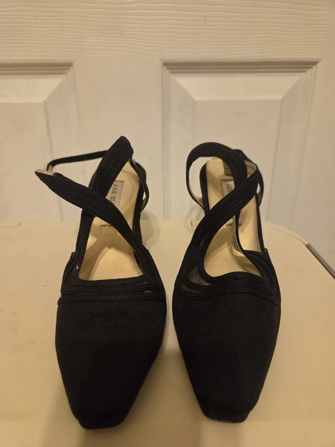 Ann Marino Black Slingback Heels Size 7M