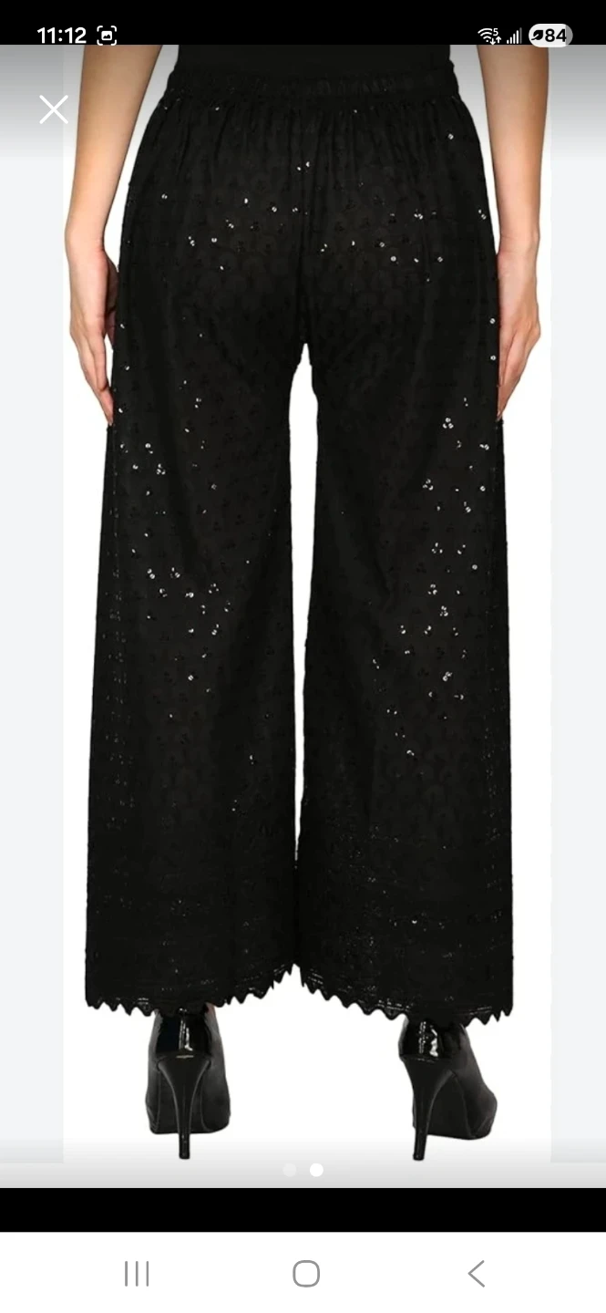 Black sequin palazzo pants - Brand New