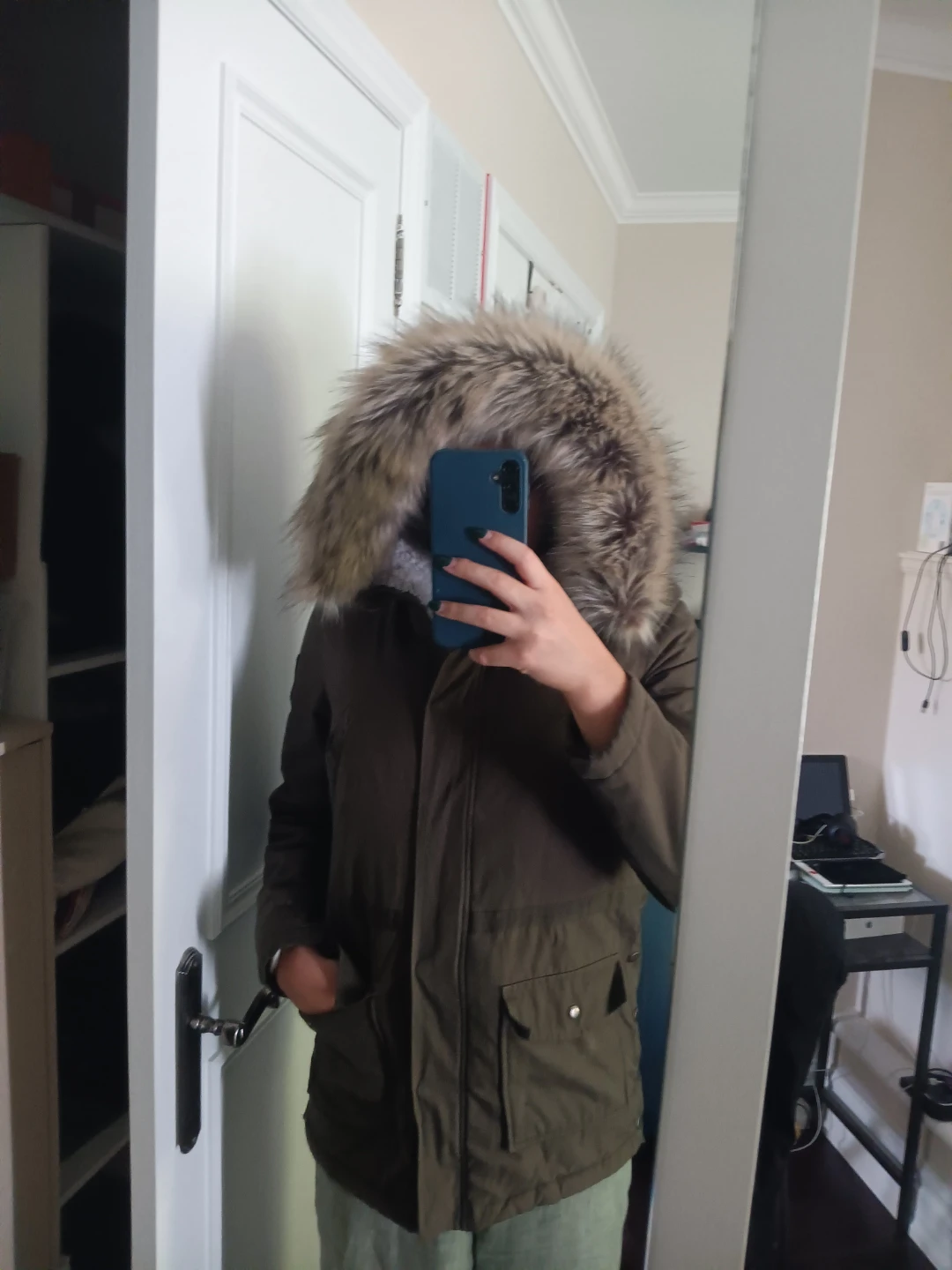 W.A.Y. IKKS Olive Green Parka