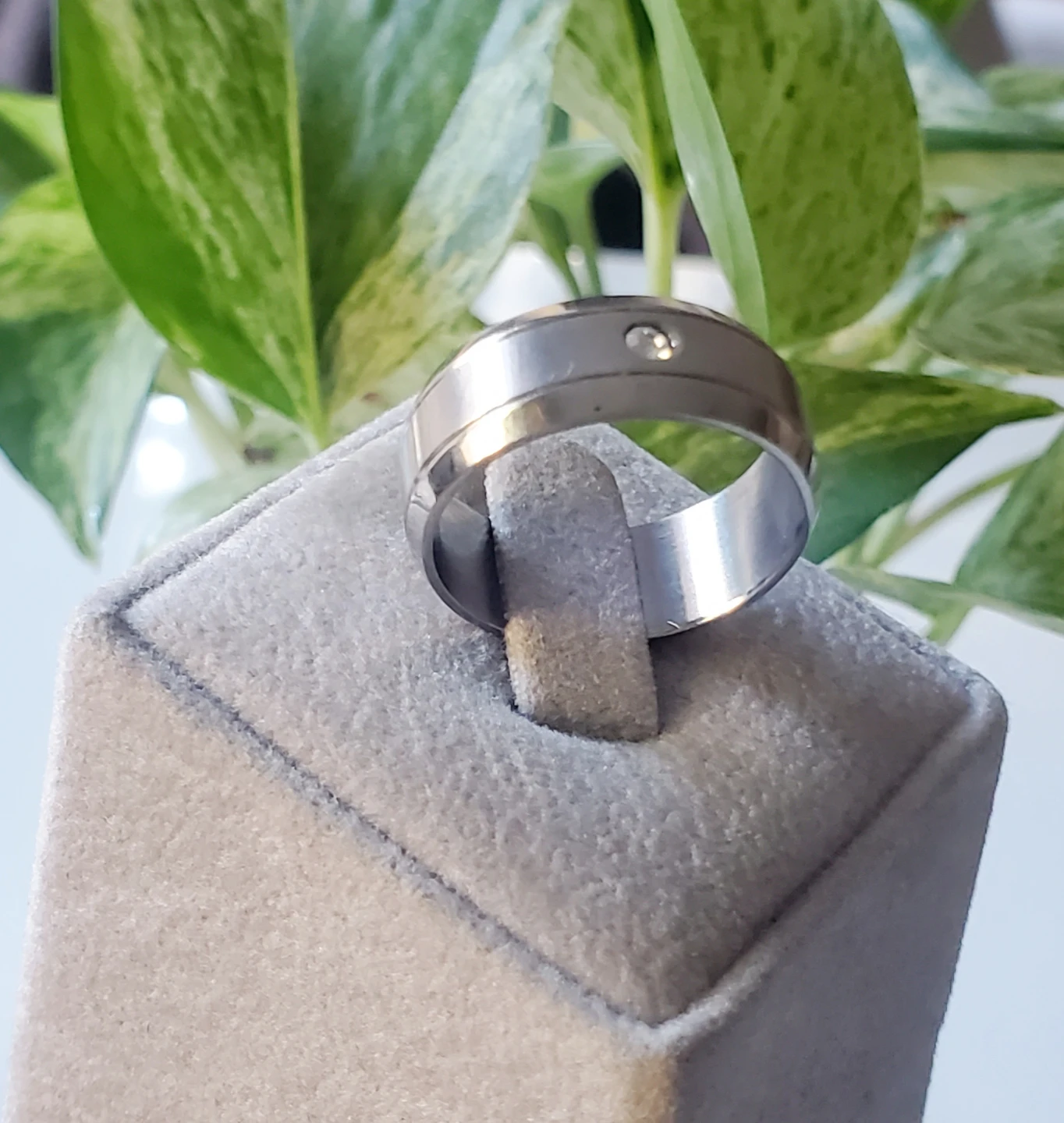 Store Closed. New with tag Steel Ring. Detail below.
