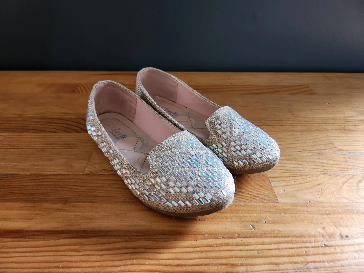 Glitter Rhinestone Flats Girls Size 12