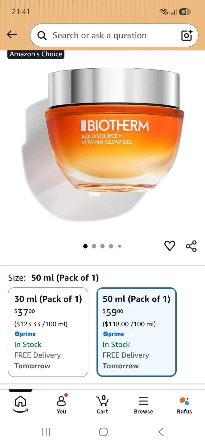 Biotherm Aquasource Vitamin Glow Gel