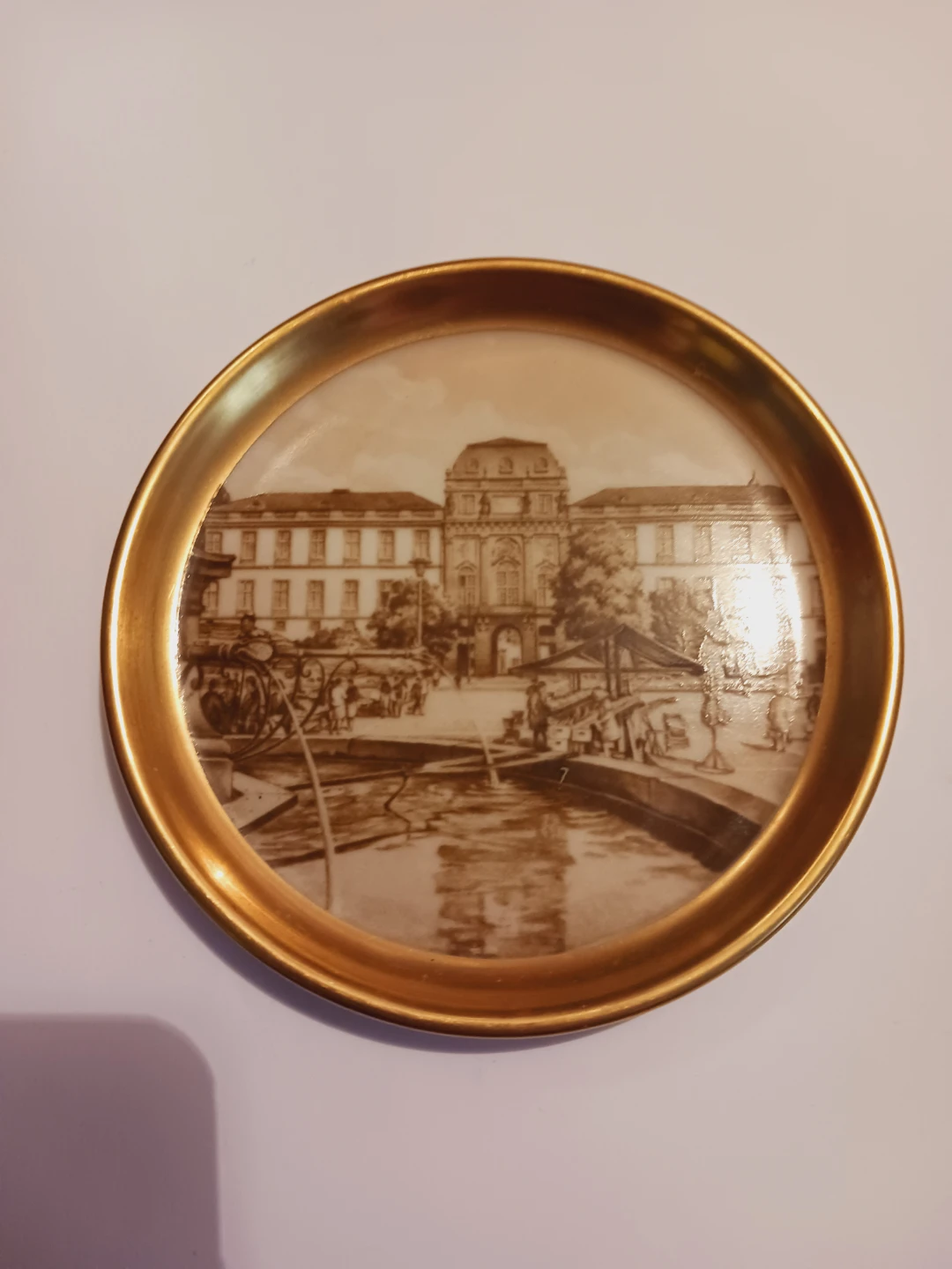 22K Gold Trim German Darmstadt Decorative Saucer