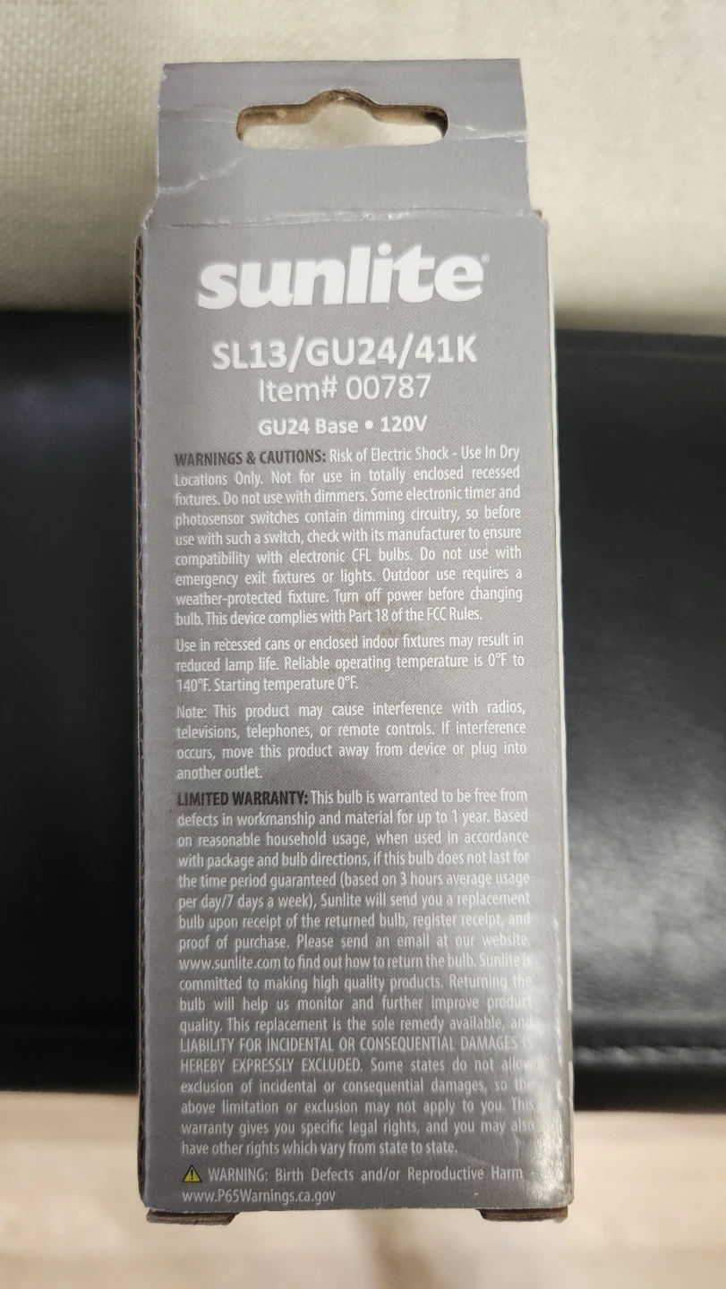 Sunlite 13W GU24 Spiral CFL Bulb Cool White - photo 3