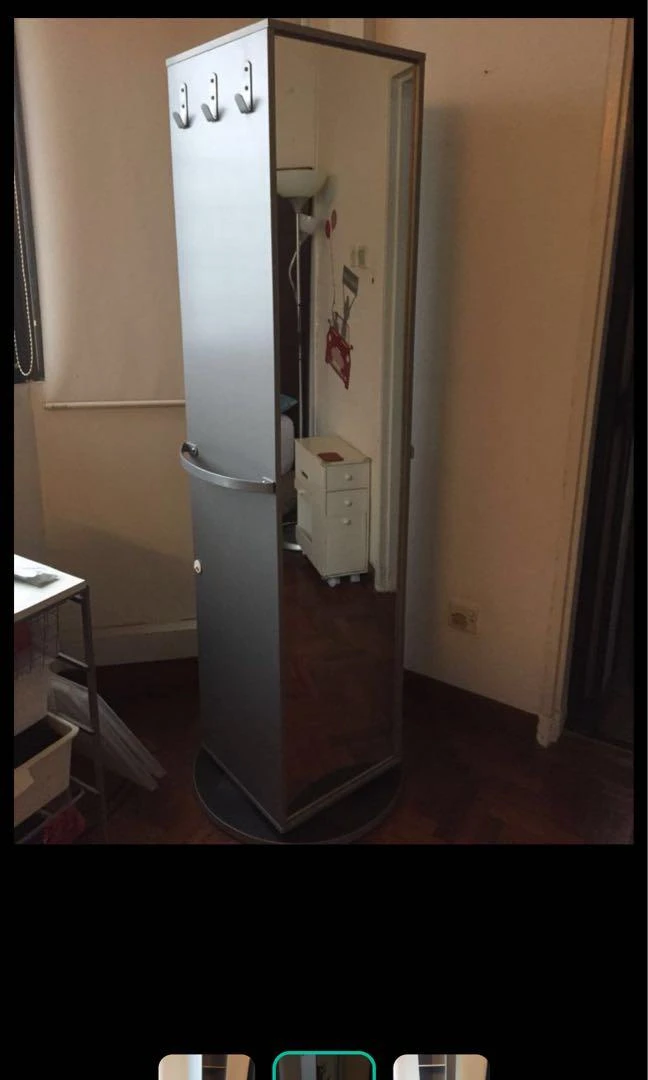 Swivel mirror storage