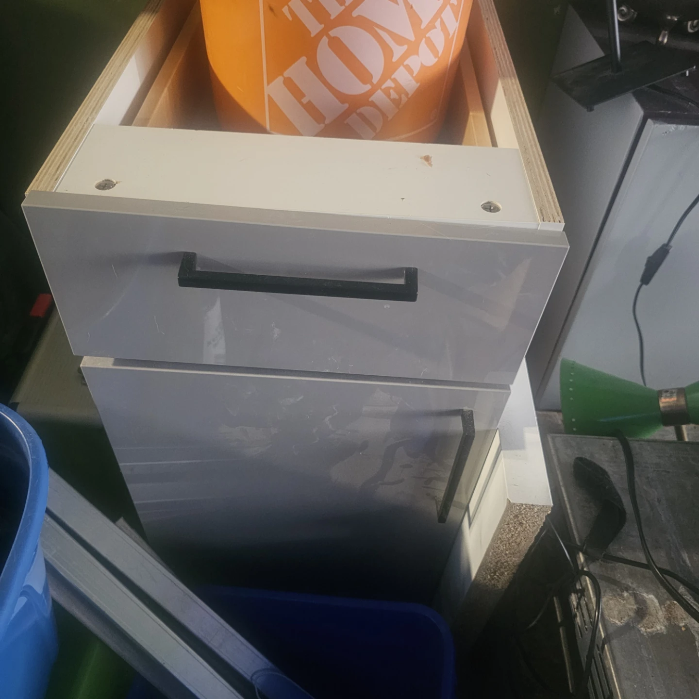 Modern Grey Cabinet with Drawer