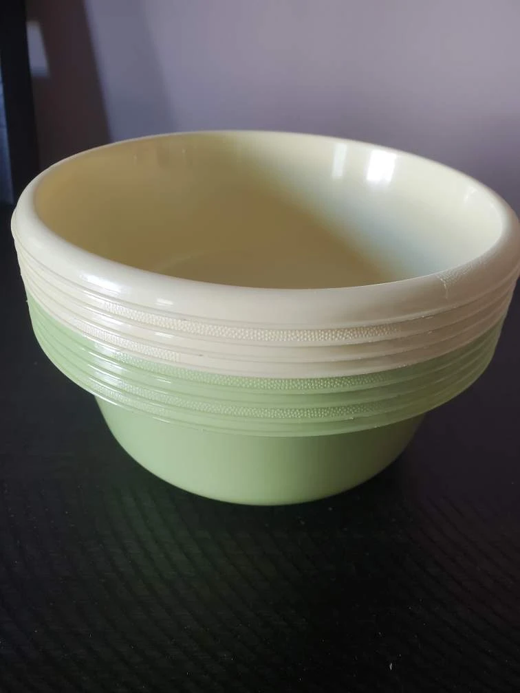 Set of 8 Vintage Plastic Bowls
