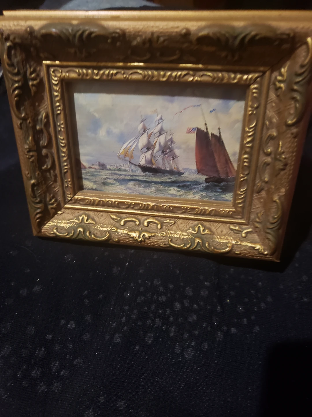 Vintage Nautical Art - Roy Cross "The Golden West" Clipper Ship - photo 3