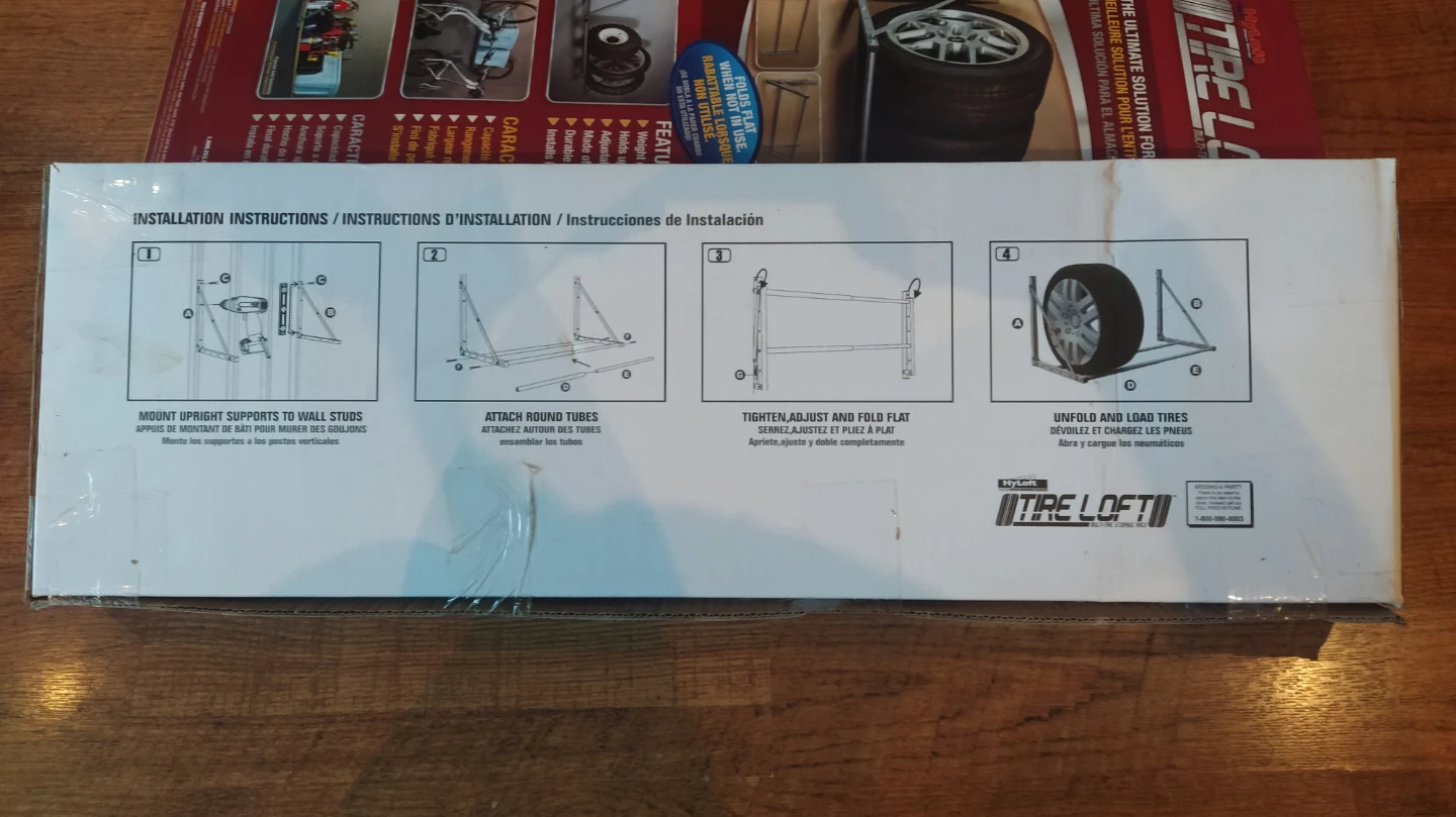 New in box HyLoft Folding Tire Storage Rack - photo 2