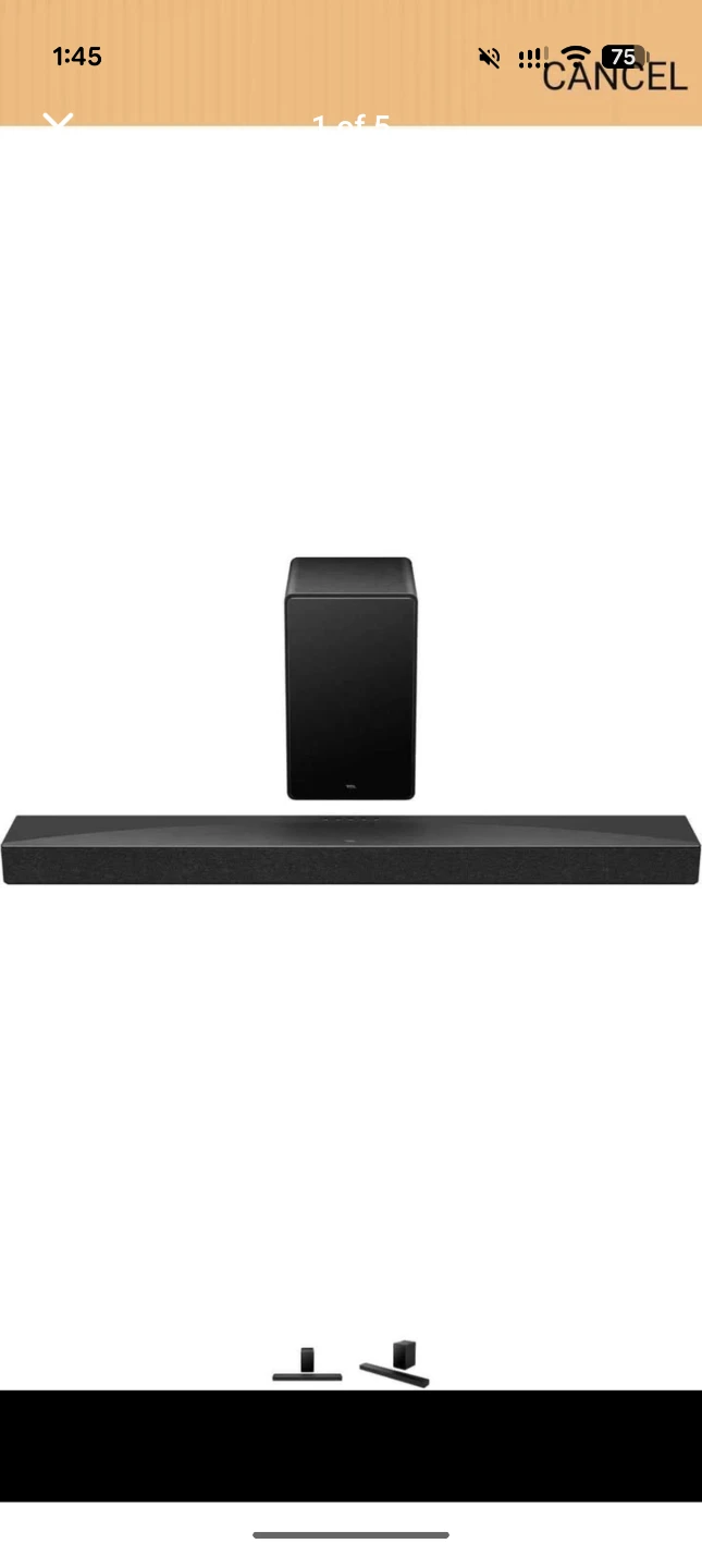 TCL Q Class Premium 3.1 Channel Sound Bar with Subwoofer - photo 5