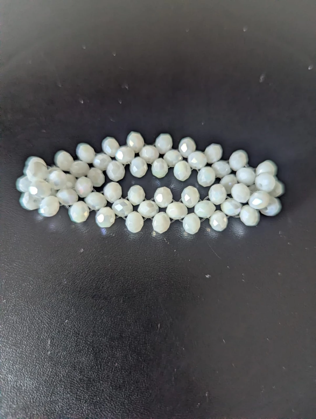 White beaded stretch bracelet🏈 - photo 3