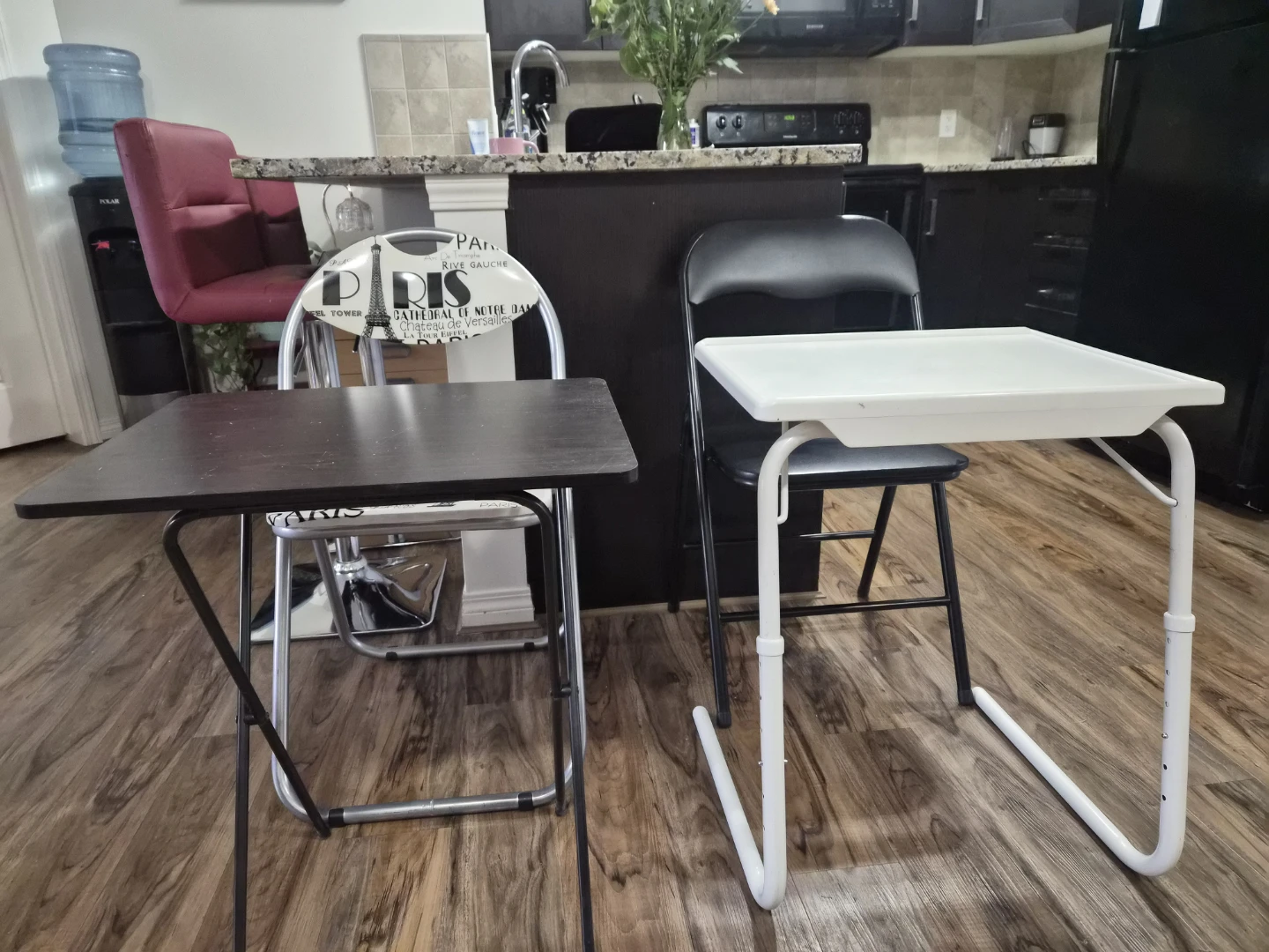 Two Folding TV Tray Tables